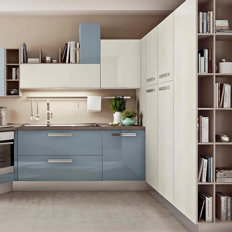 blue lacquer kitchen cabinets (5)